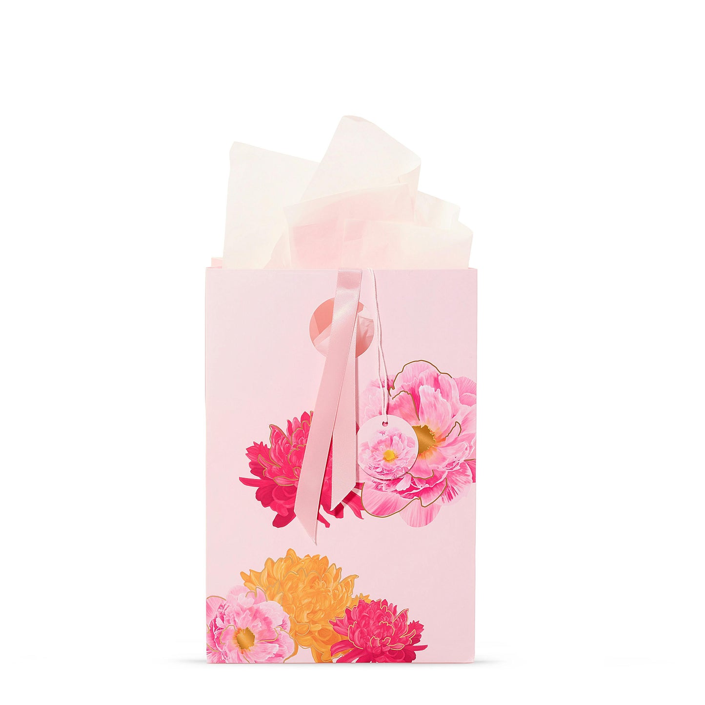 Pink Peony Floral Gift Bag - NPSQ