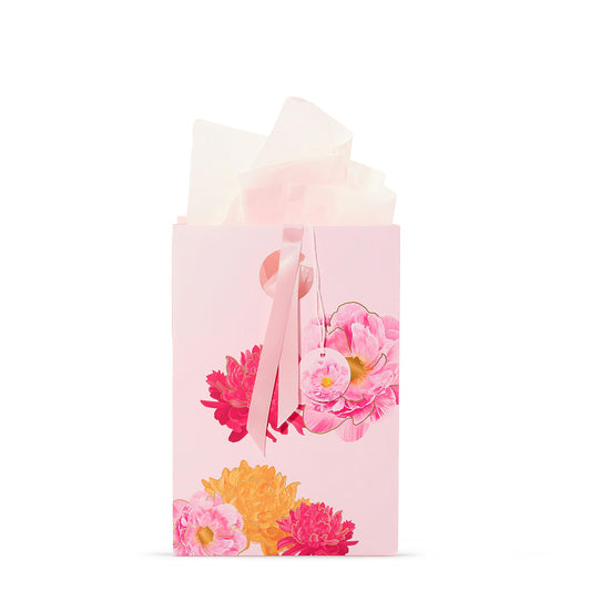 Pink Peony Floral Gift Bag - NPSQ