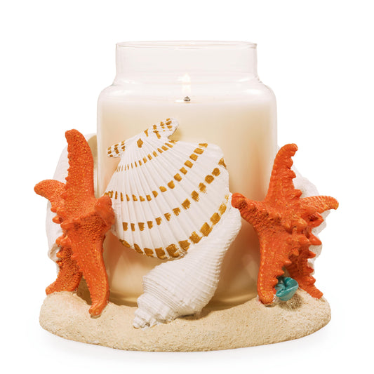 Seashell Jar Candle Holder - QLG6