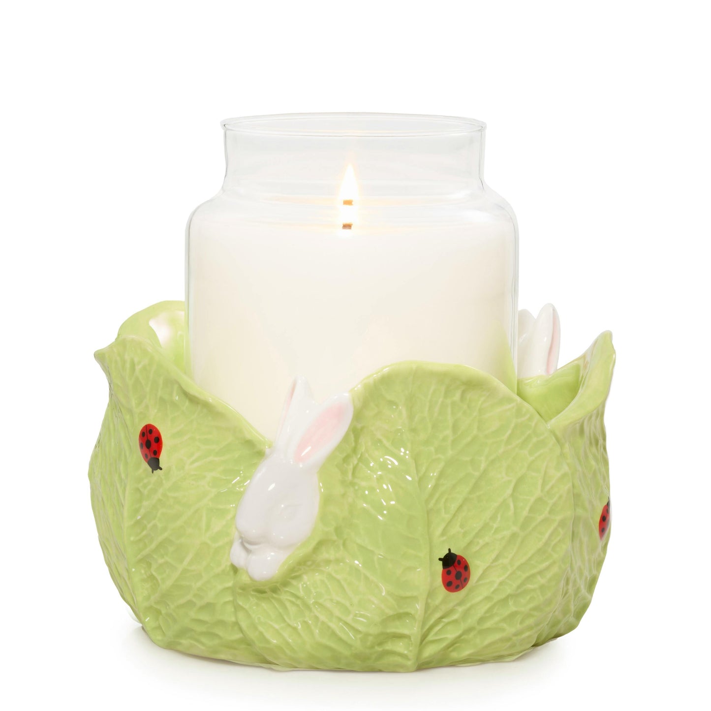 Ceramic Easter Bunny Jar Candle Holder - KHPL